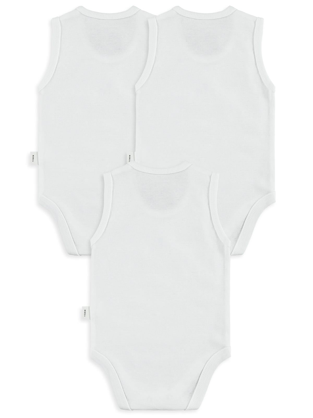 Civil Baby Arı Baskılı 3lü 1-36 Ay Çıtçıtlı Badi - Ekru