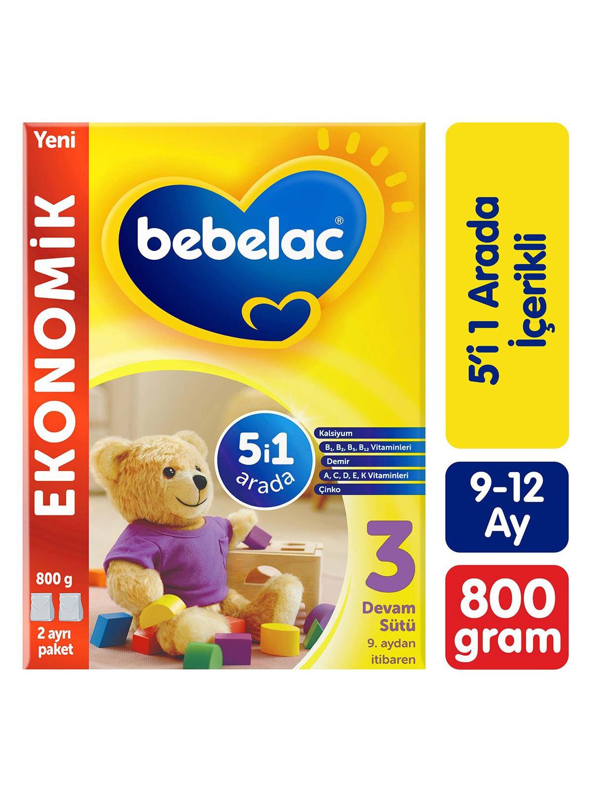 Bebelac 3 Devam Sütü 800 G 9-12 Ay