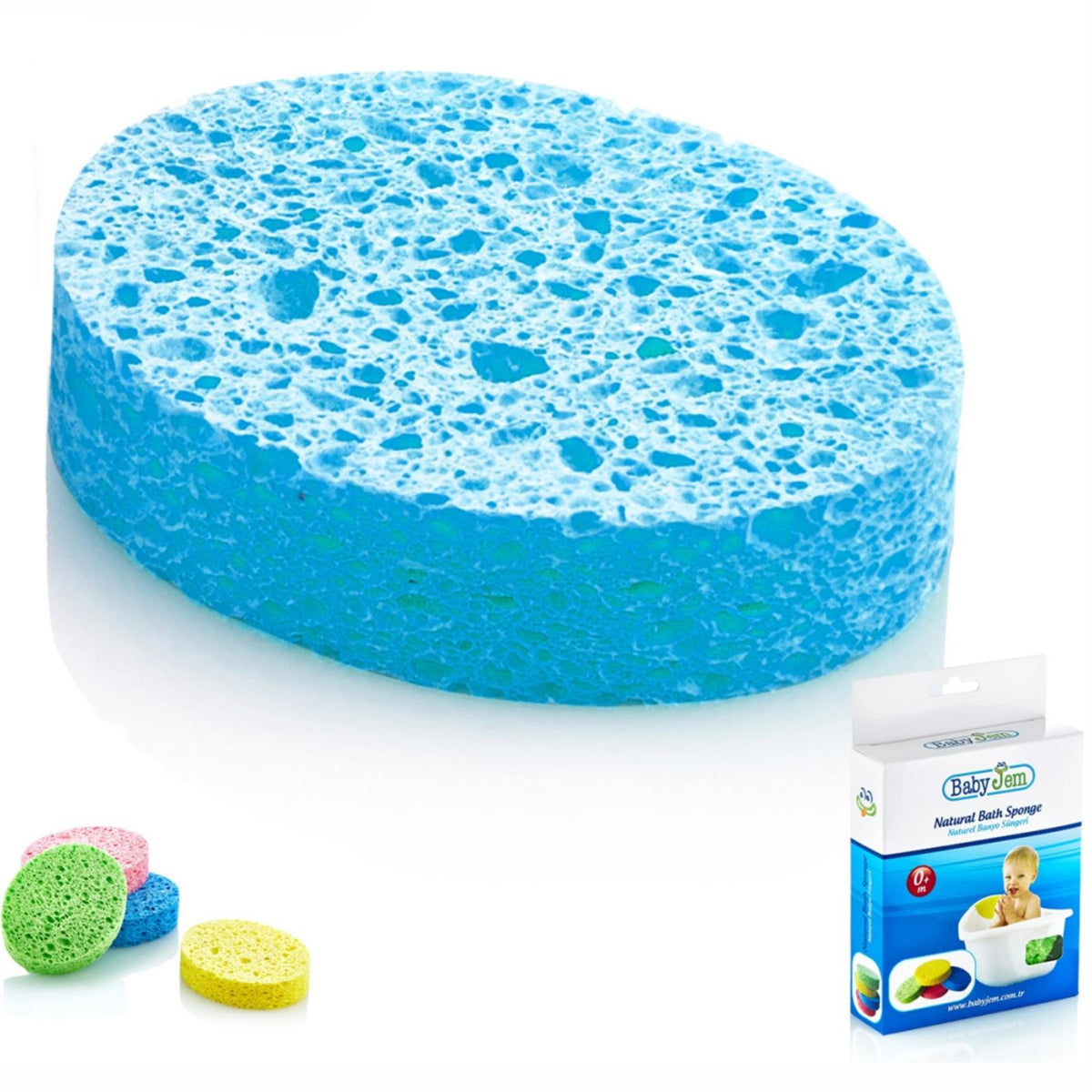 Babyjem Natural Banyo Süngeri - Mavi