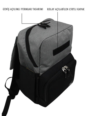 Stylo Working Mothers Backpack Çanta Seti - Siyah