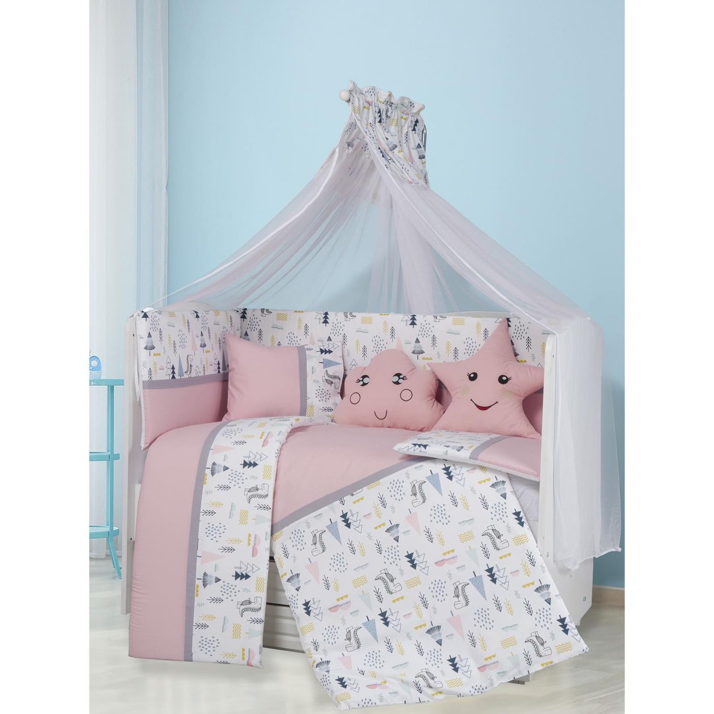Aras Bebe Safari Uyku Seti 60*120 - Pembe