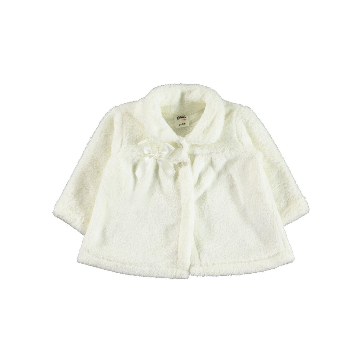 Civil Baby Fiyonklu 6-18 Ay Hırka - Ekru