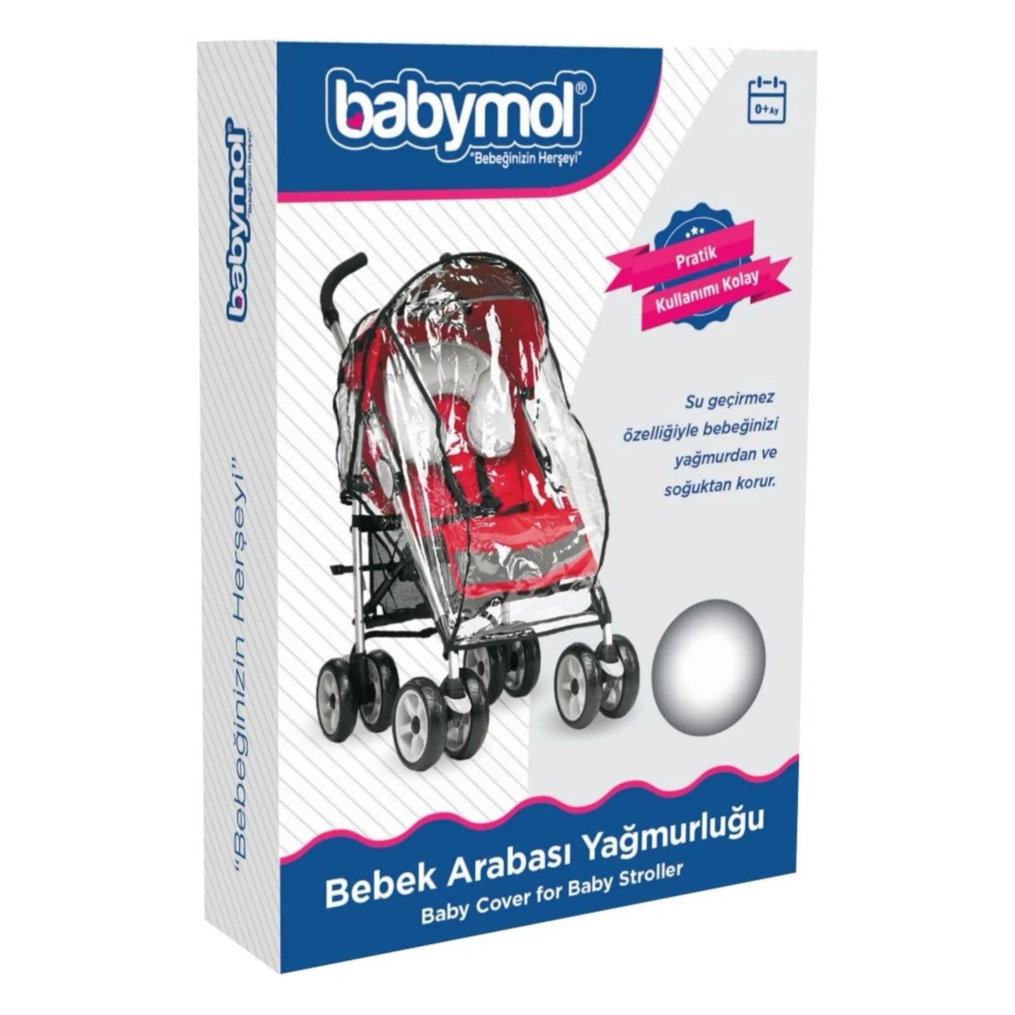 Babymol Lüks Bebek Arabası Yağmurluğu