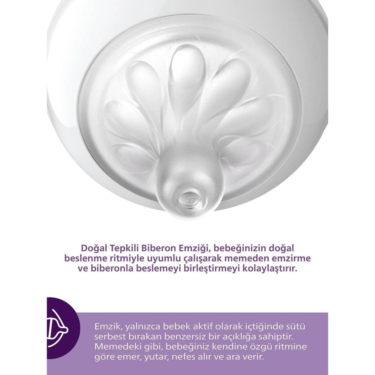 Avent Natural Response 2'li Biberon Emziği6 Numara6+ AyDoğal Tepkili Biberon Emziği