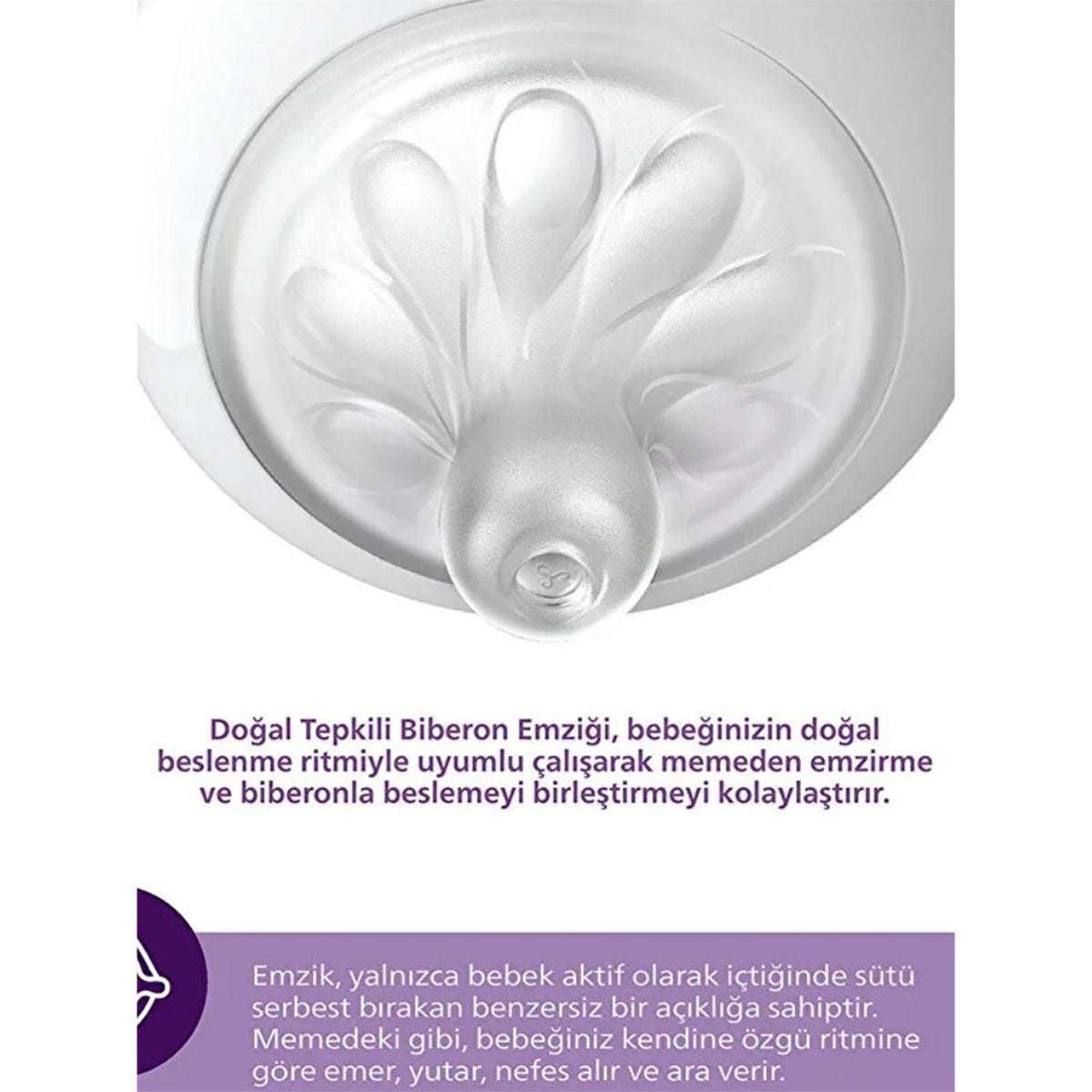Avent Natural Response 2'li Biberon Emziği5 Numara6+ AyDoğal Tepkili Biberon Emziği