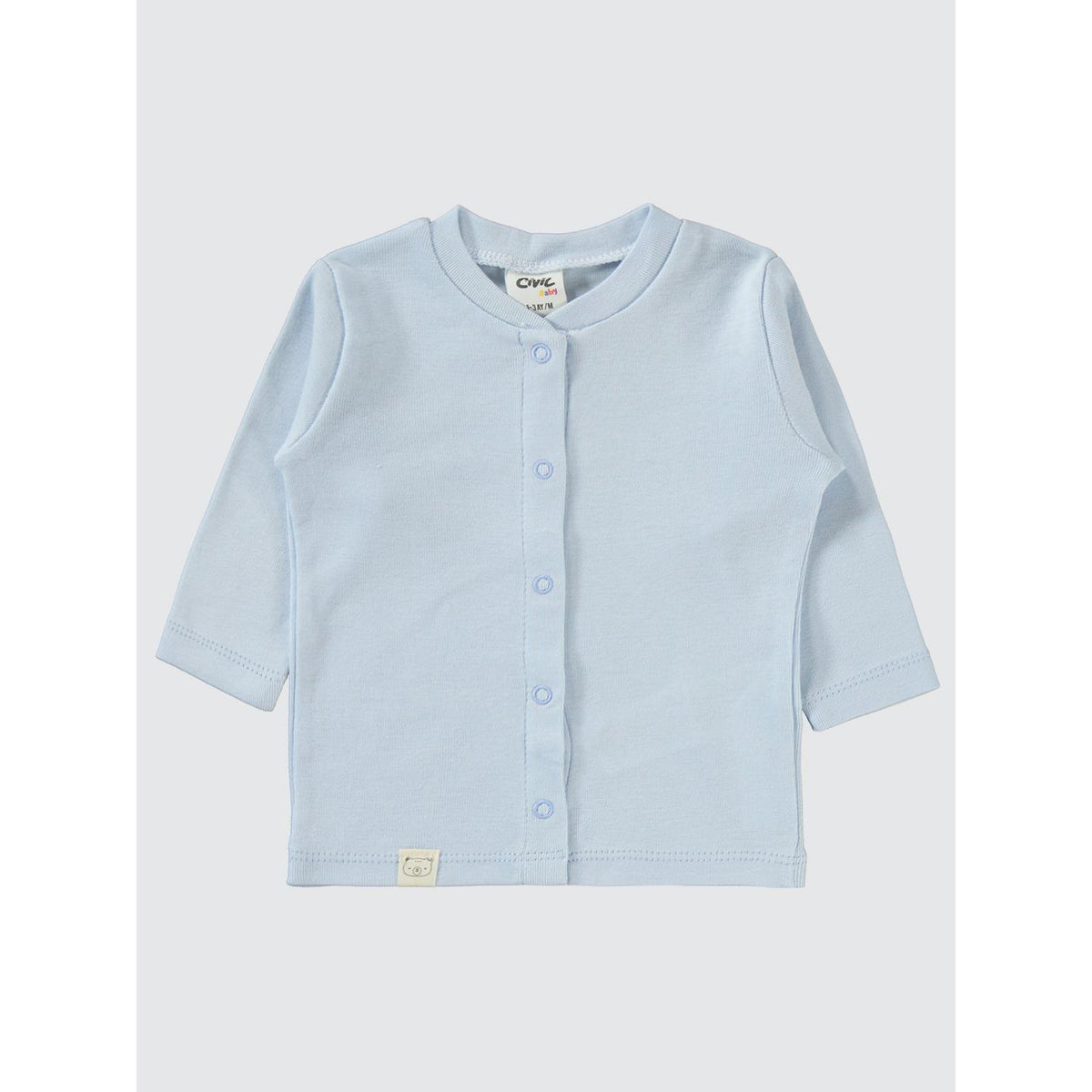 Civil Baby Düz 1-6 Ay Pijama Takımı - Mavi