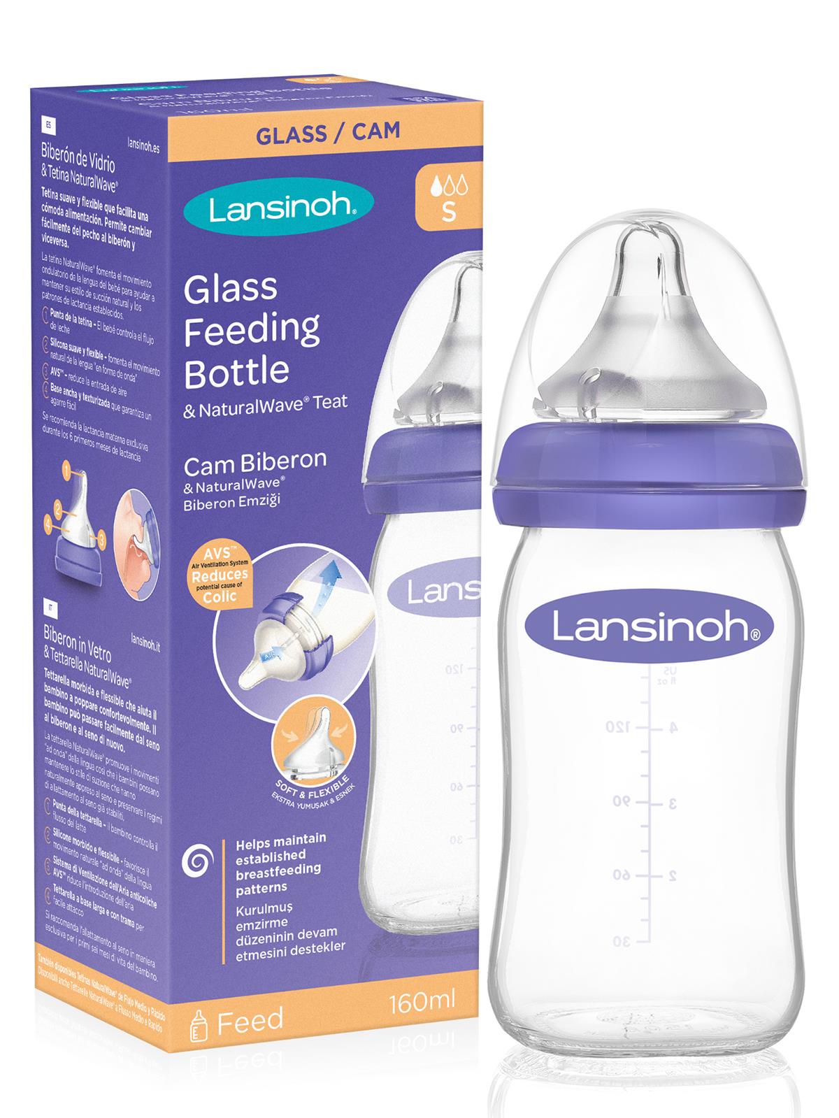 Lansınoh Cam Biberon 160 ml