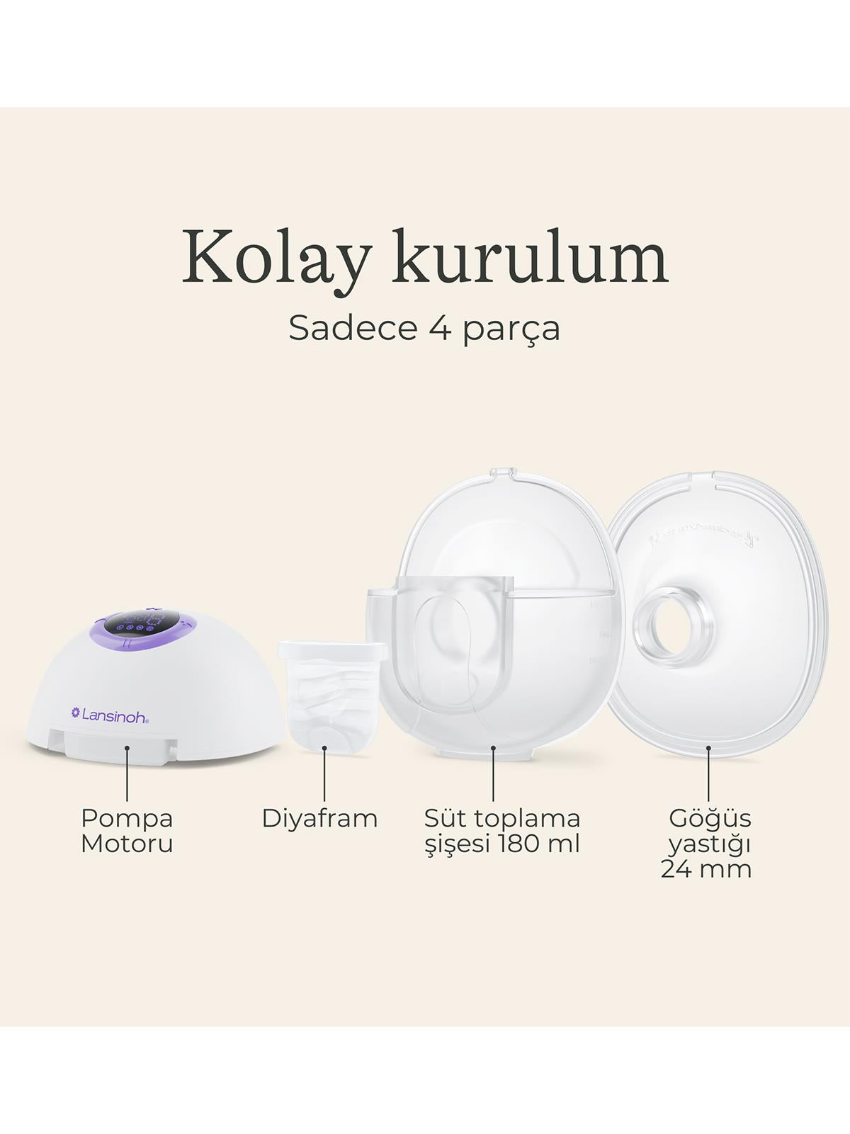 Lansinoh Giyilebilir Çiftli Göğüs Pompası