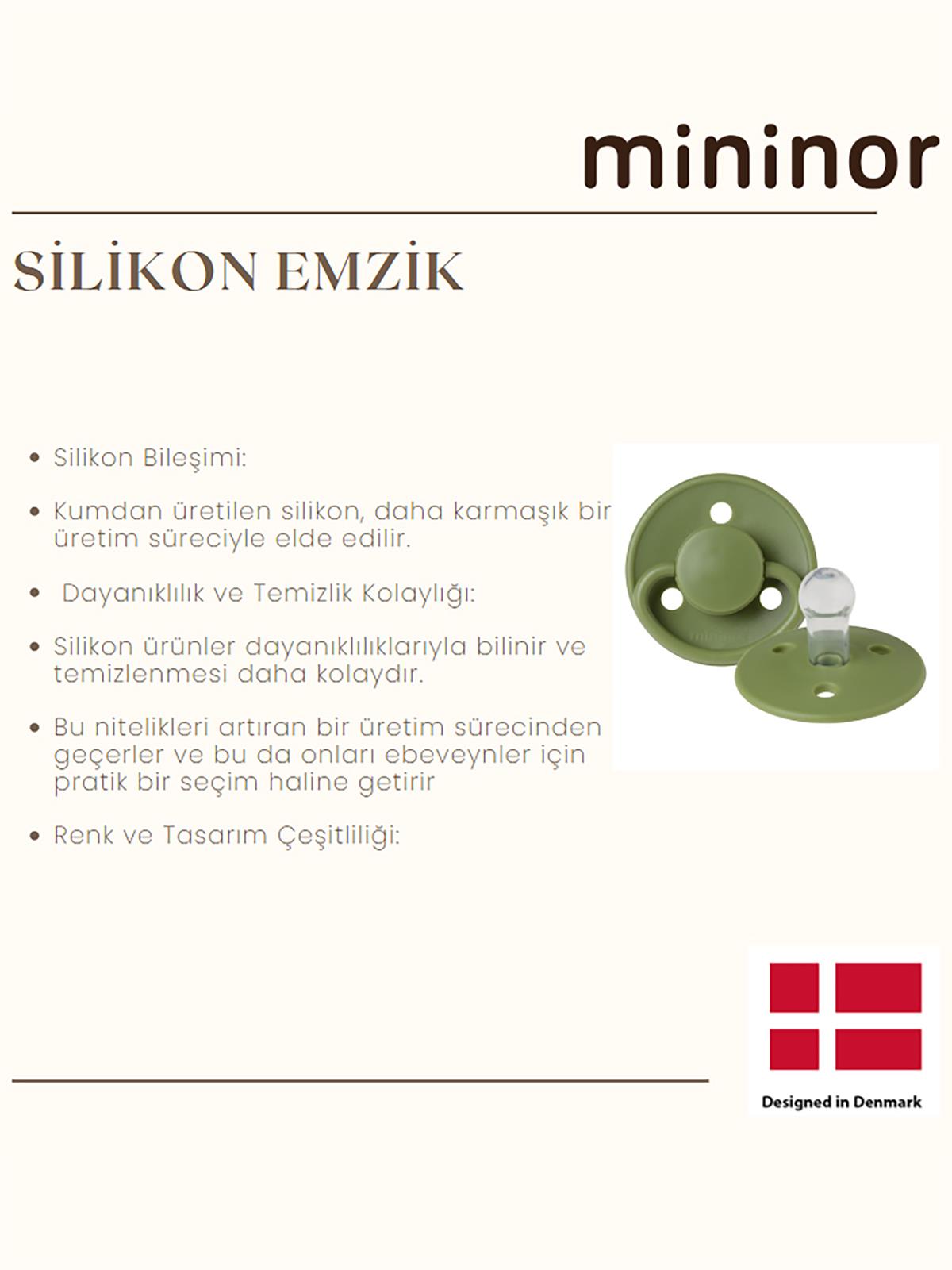 Mininor Silikon Emzik 12+ Ay - Grasshopper - Yeşil