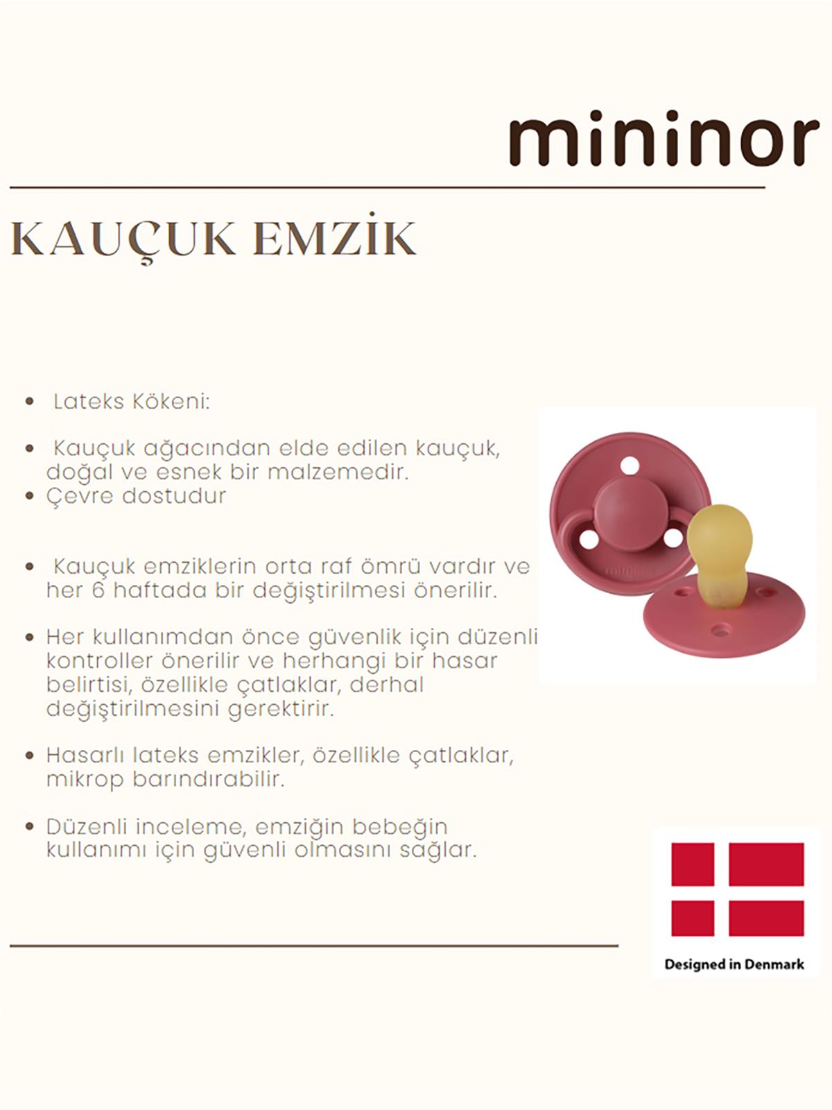 Mininor Kauçuk Emzik 12+ Ay - Cloudy Morning - Bej