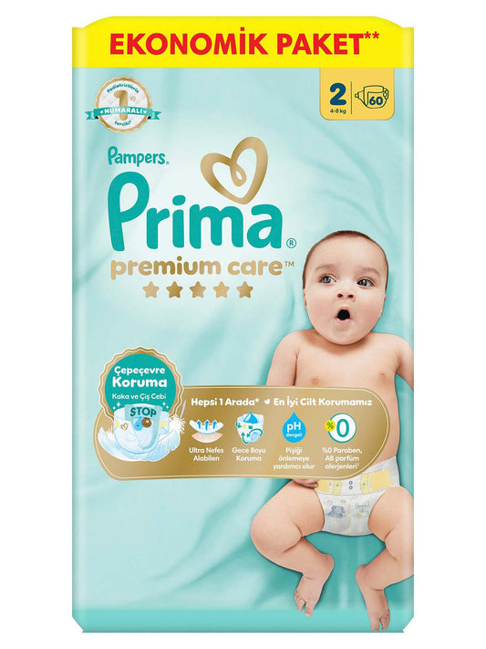 Prima Premium Care  Bebek Bezi 2 Beden Mini Jumbo Paket 60 Adet