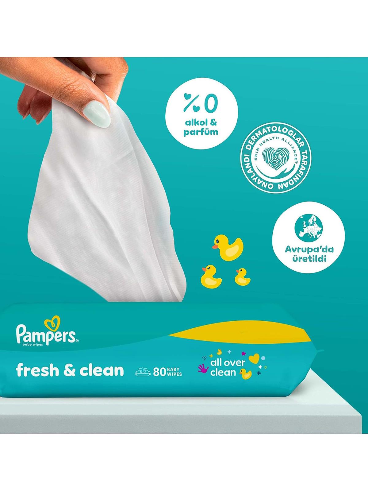 Prima Pampers Fresh&Clean Bebek Islak Havlu 9x80 Adet 720 Yaprak