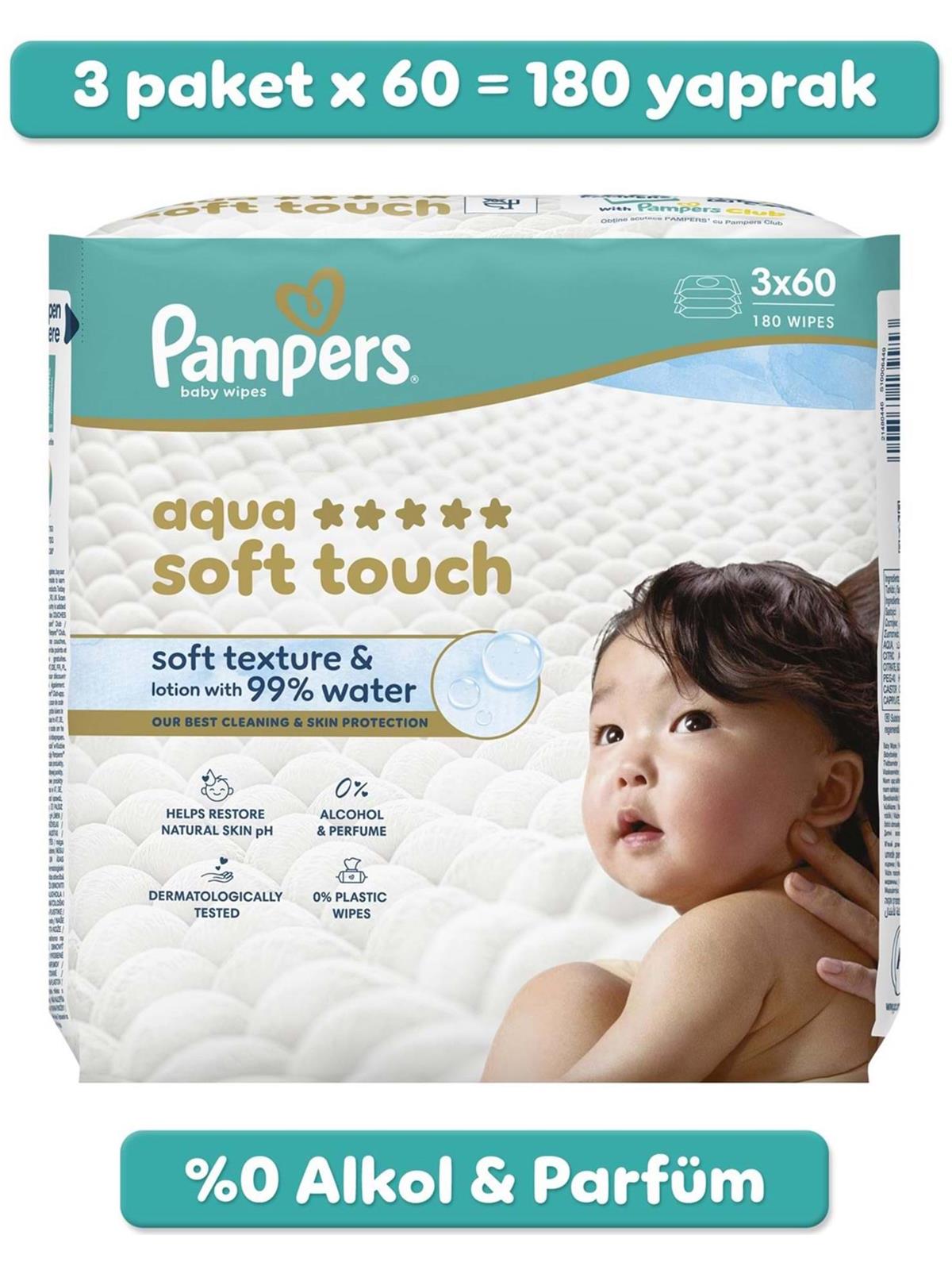 Prima Pampers Aqua Soft Touch Islak Havlu 3x60 Adet
