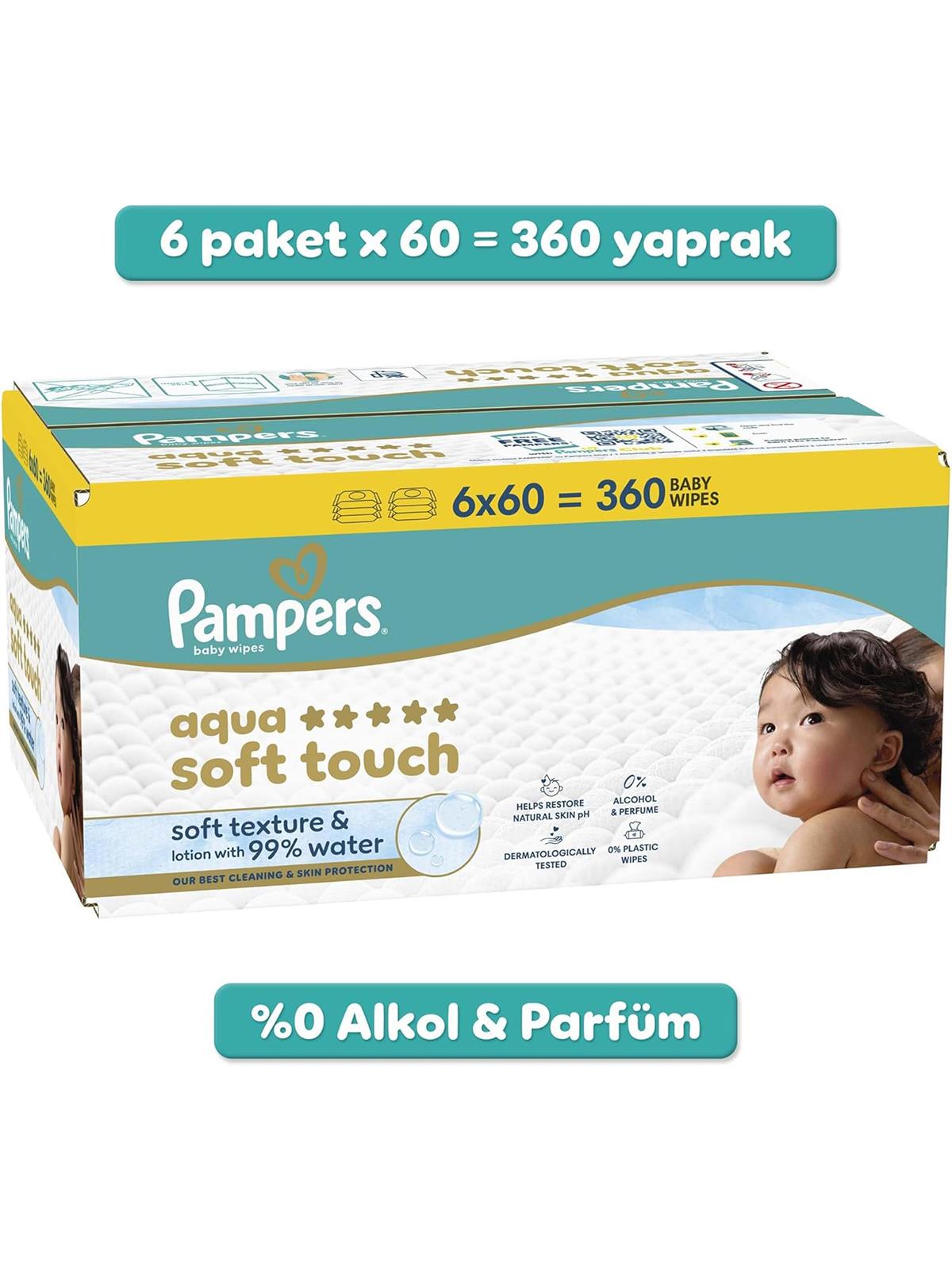 Prima Pampers Aqua Soft Touch Islak Havlu 6x60 Adet