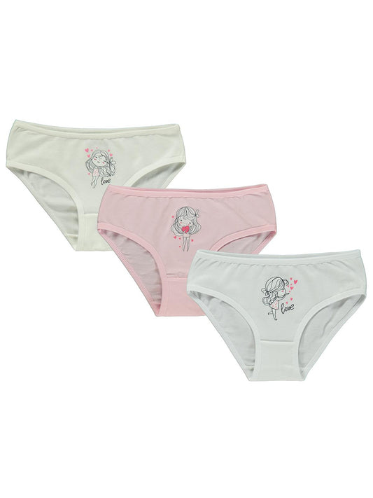 Safinaz Kız 3'lü Slip | Okul Kreş ve Günlük Kullanım