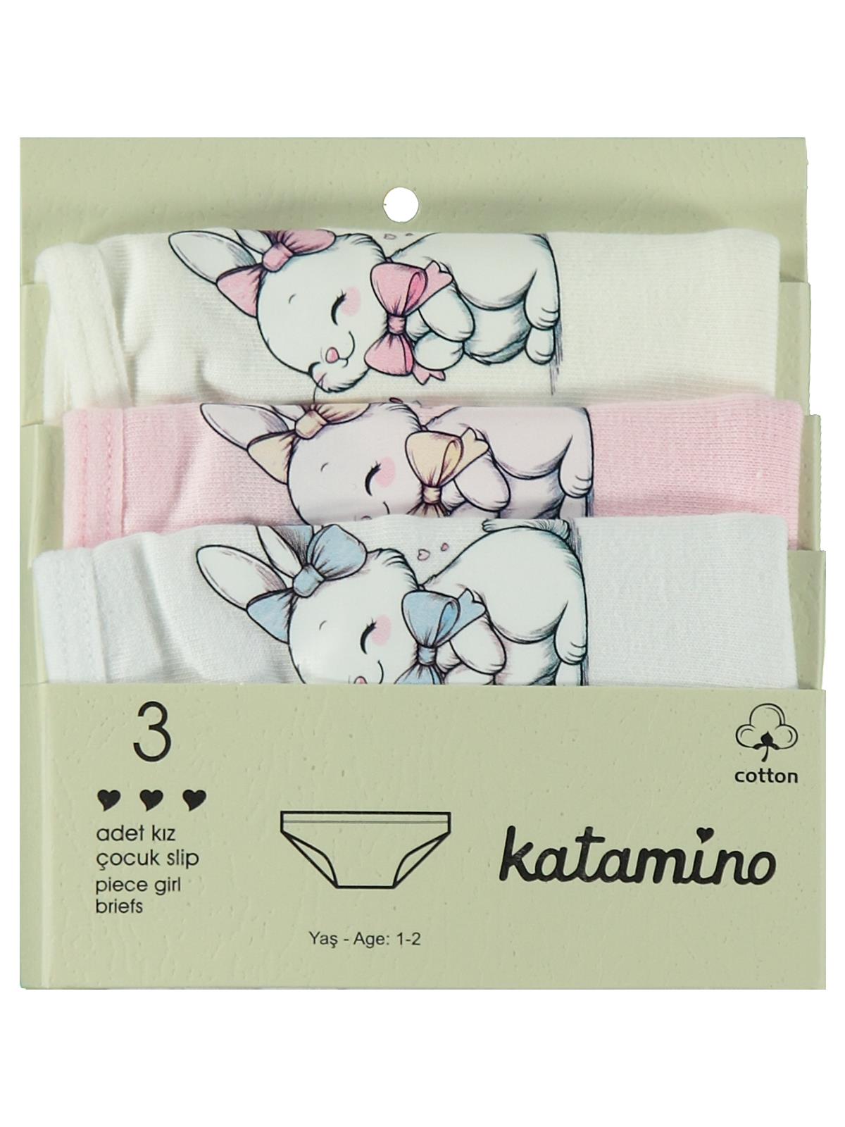 Tavisan 3'lü Kız Slip Set | Okul Kreş ve Günlük Kullanım