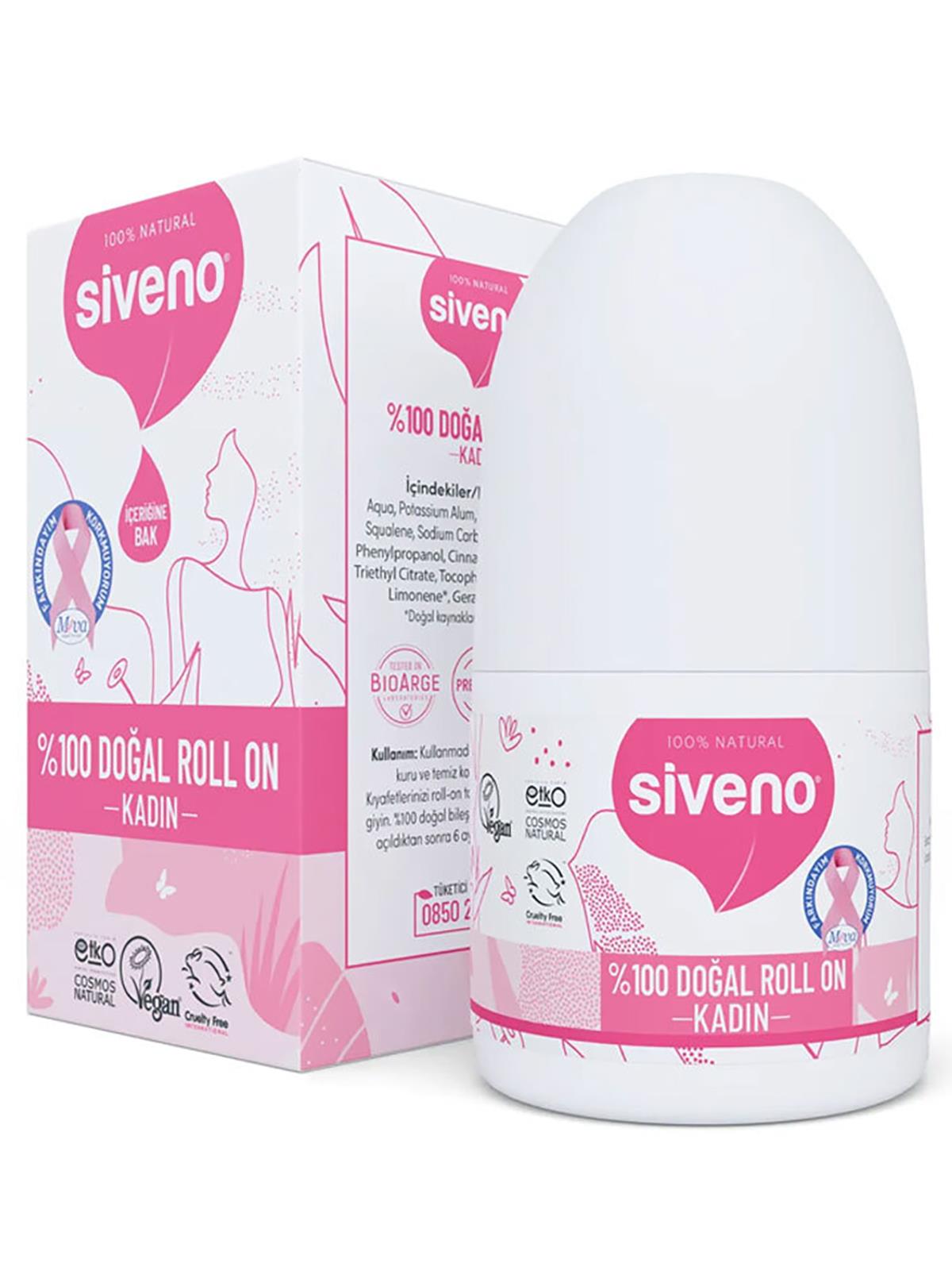 Siveno Doğal Roll-On Kadınlar İçin 50 ml