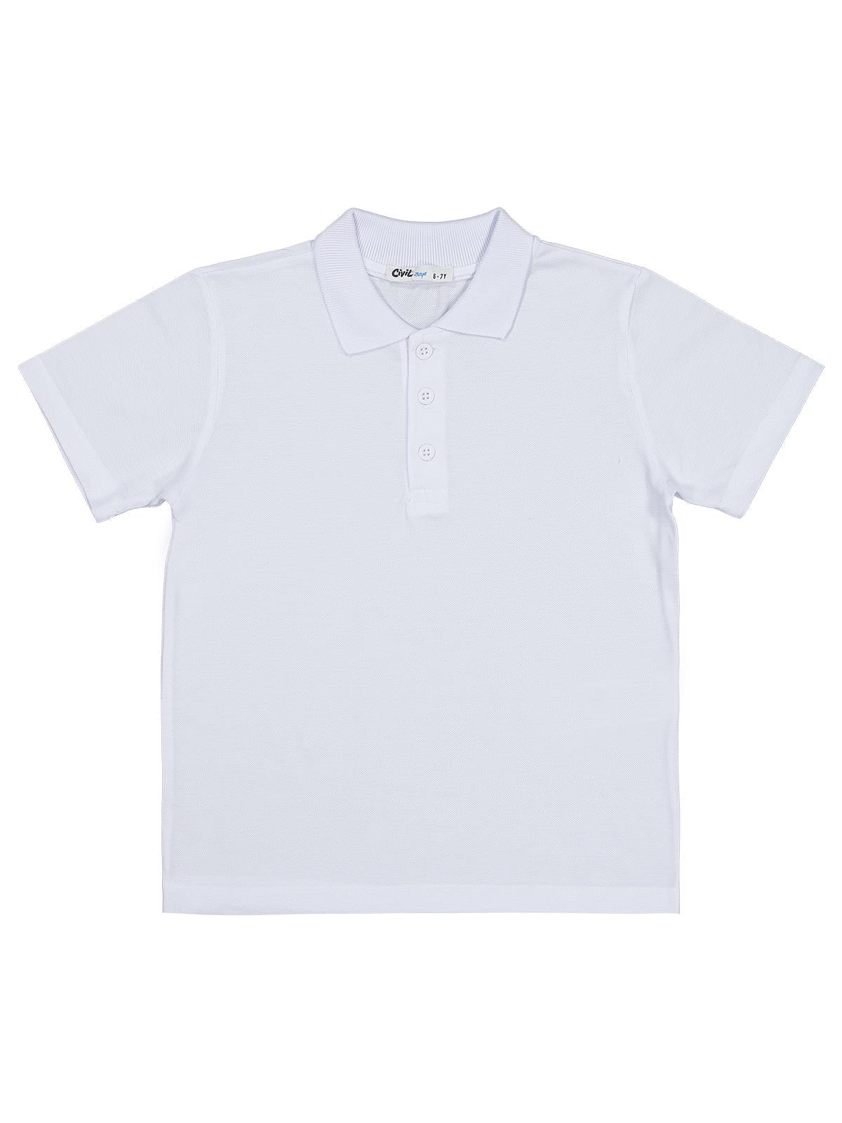 Civil Boys Basic Lakos 6-9 Yaş Tshirt - Beyaz