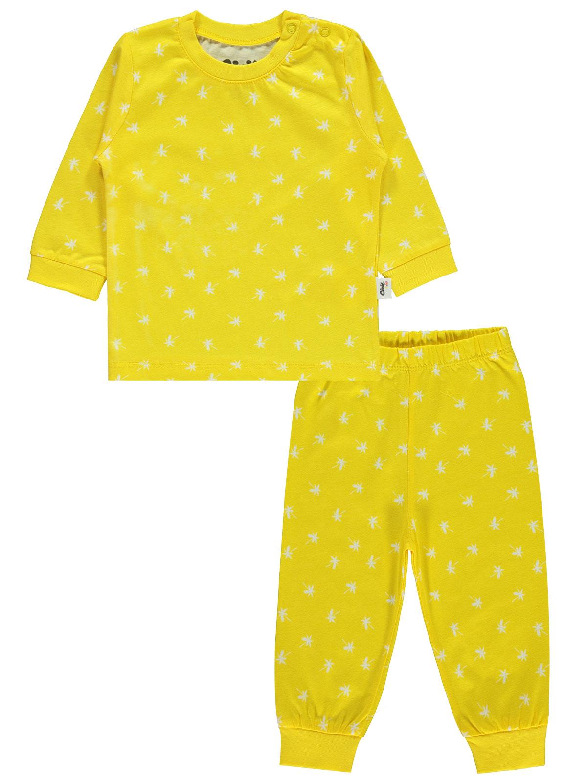 Civil Baby Palmiye Emprime 6-18 Ay Erkek Pijama Takım - Sarı
