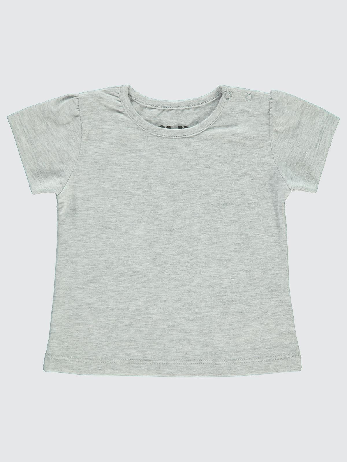 Civil Baby Kız Bebek Tişört 6-18 Ay - Gri