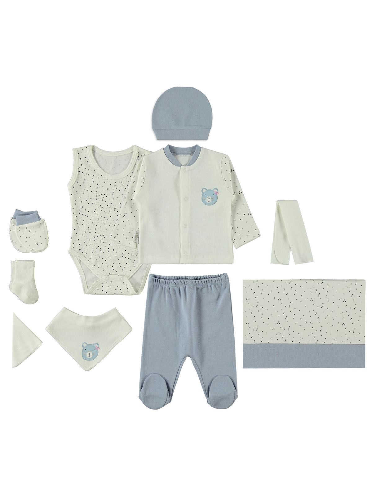 Bebbek Love Baby  Zıbın Setleri - Mavi