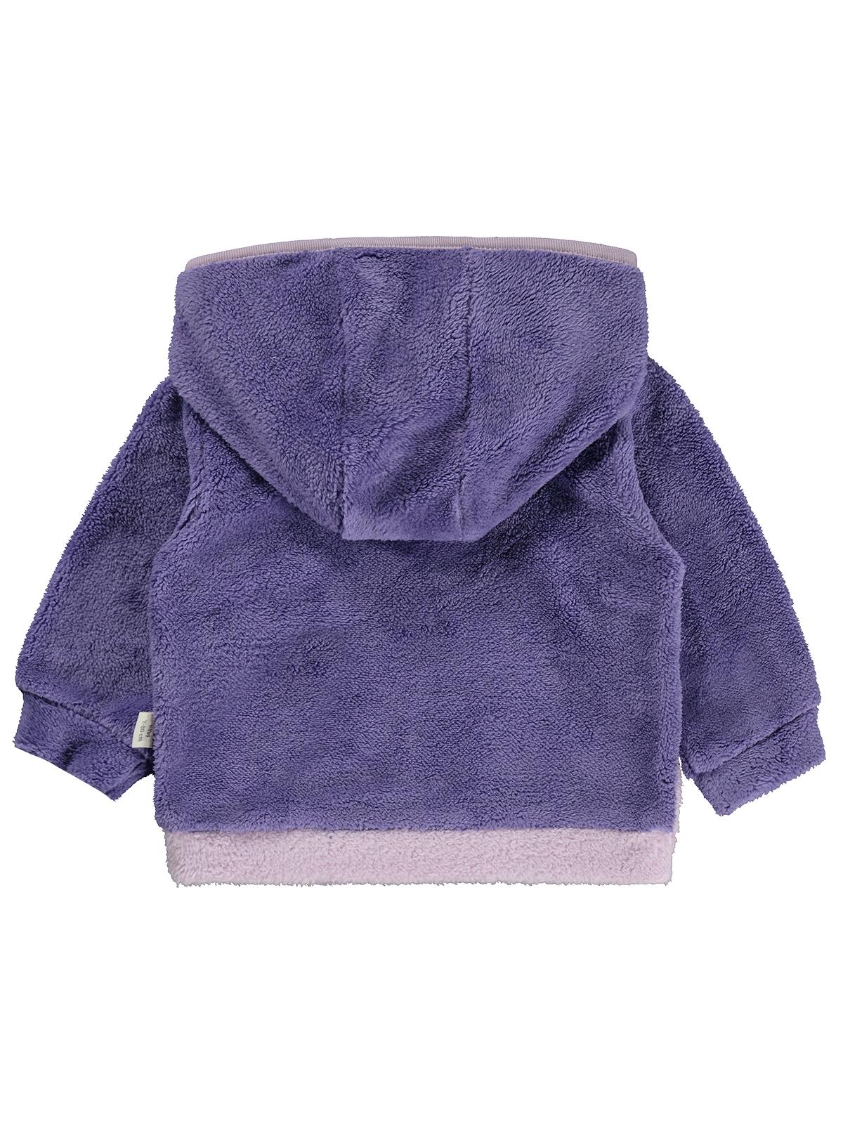 Bebbek Kapşonlu Fermuarlı 2-5 Yaş Sweatshirt - Lila