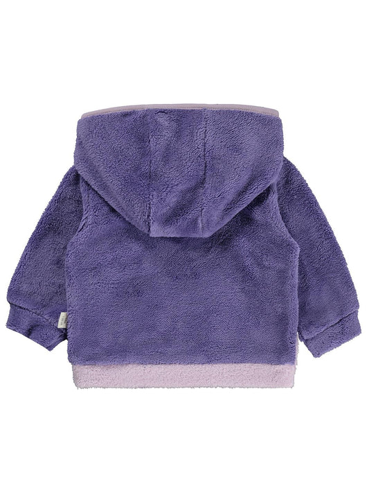 Bebbek Kapşonlu Fermuarlı 2-5 Yaş Sweatshirt - Lila