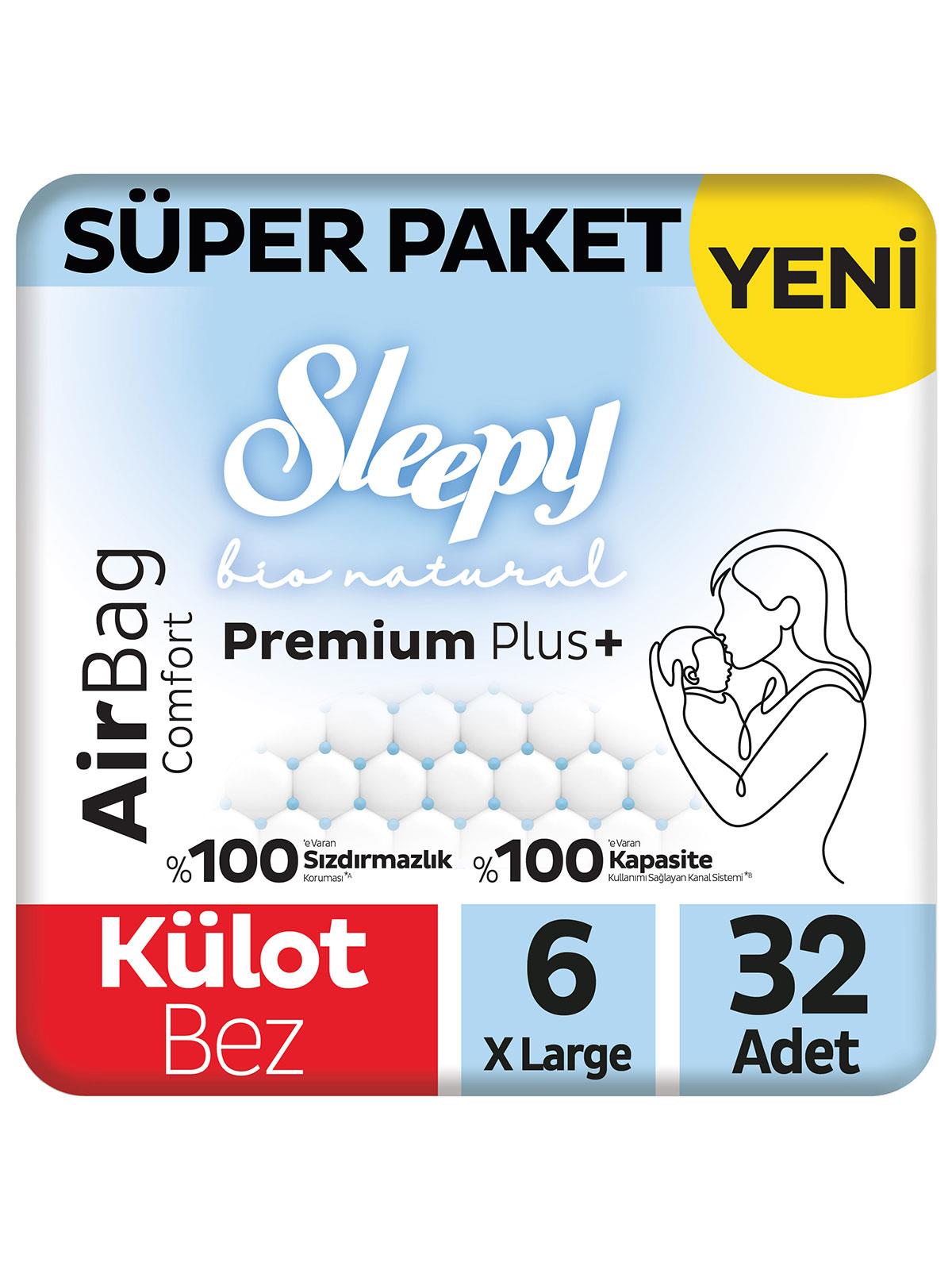 Sleepy Bio Natural Airbag Külot Bez 6 Numara XLarge 32 Adet