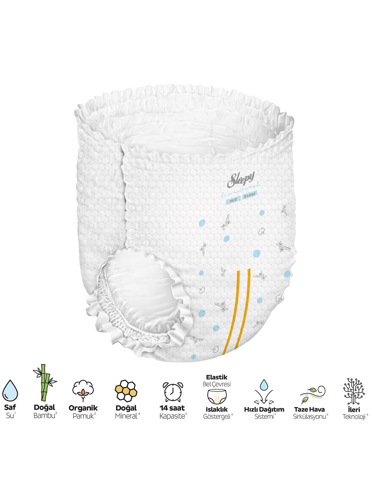 Sleepy Bio Natural Airbag Külot Bez 6 Numara XLarge 32 Adet