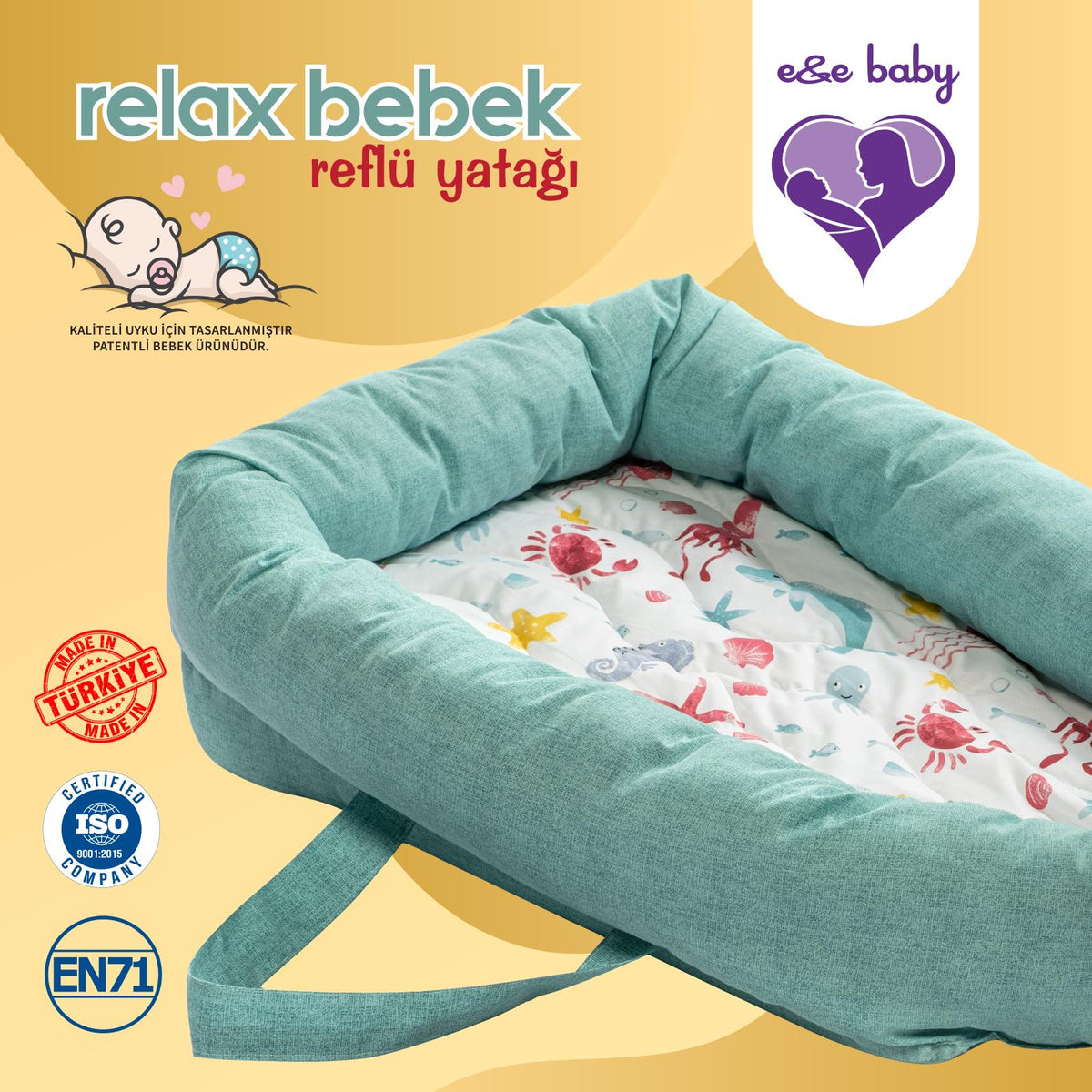 E&E Baby Masajlı Relax Pilli Bebek Reflü Yatağı