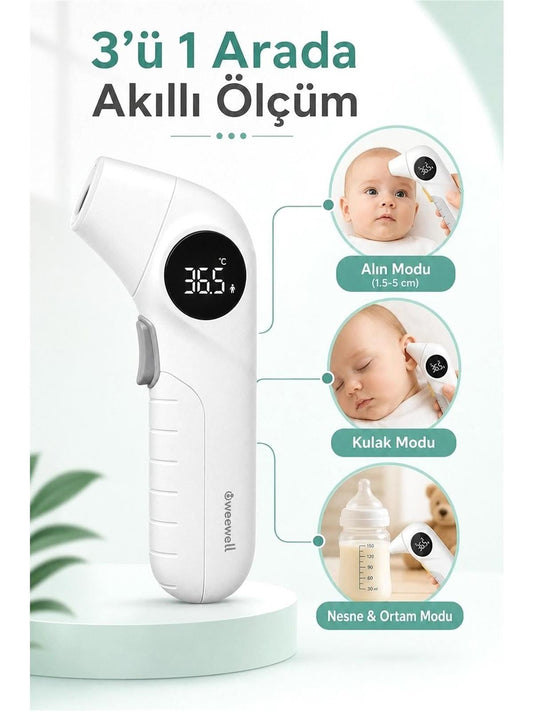 Weeweell-Ulusal Dijital Kızılötesi Alın ve Kulak Termometresi