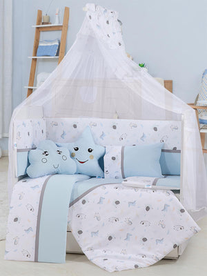 Aras Bebe Safari Uyku Seti 70x130 - Mavi