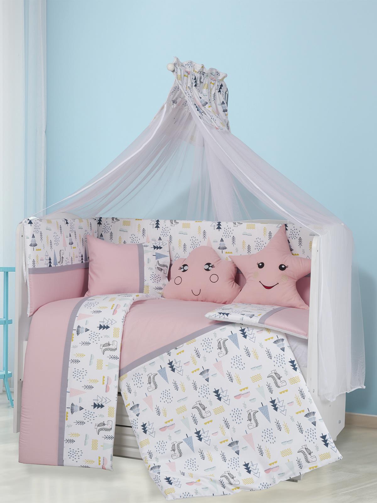 Aras Bebe Safari Uyku Seti 70x130 - Pembe