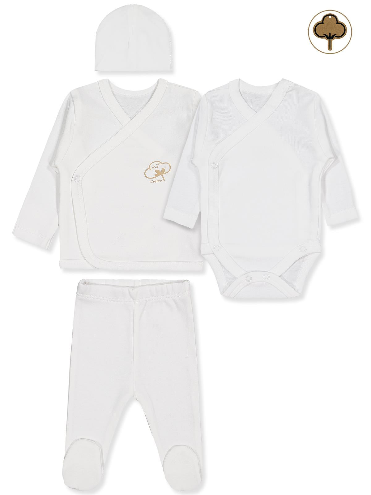 Civil Baby Organik Pamuklu  Set - Ekru