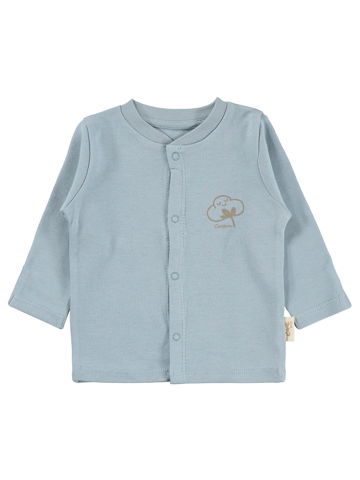 Civil Baby Organik Pamuklu 0-6 Ay Bebe Pijama Takımı - Mavi