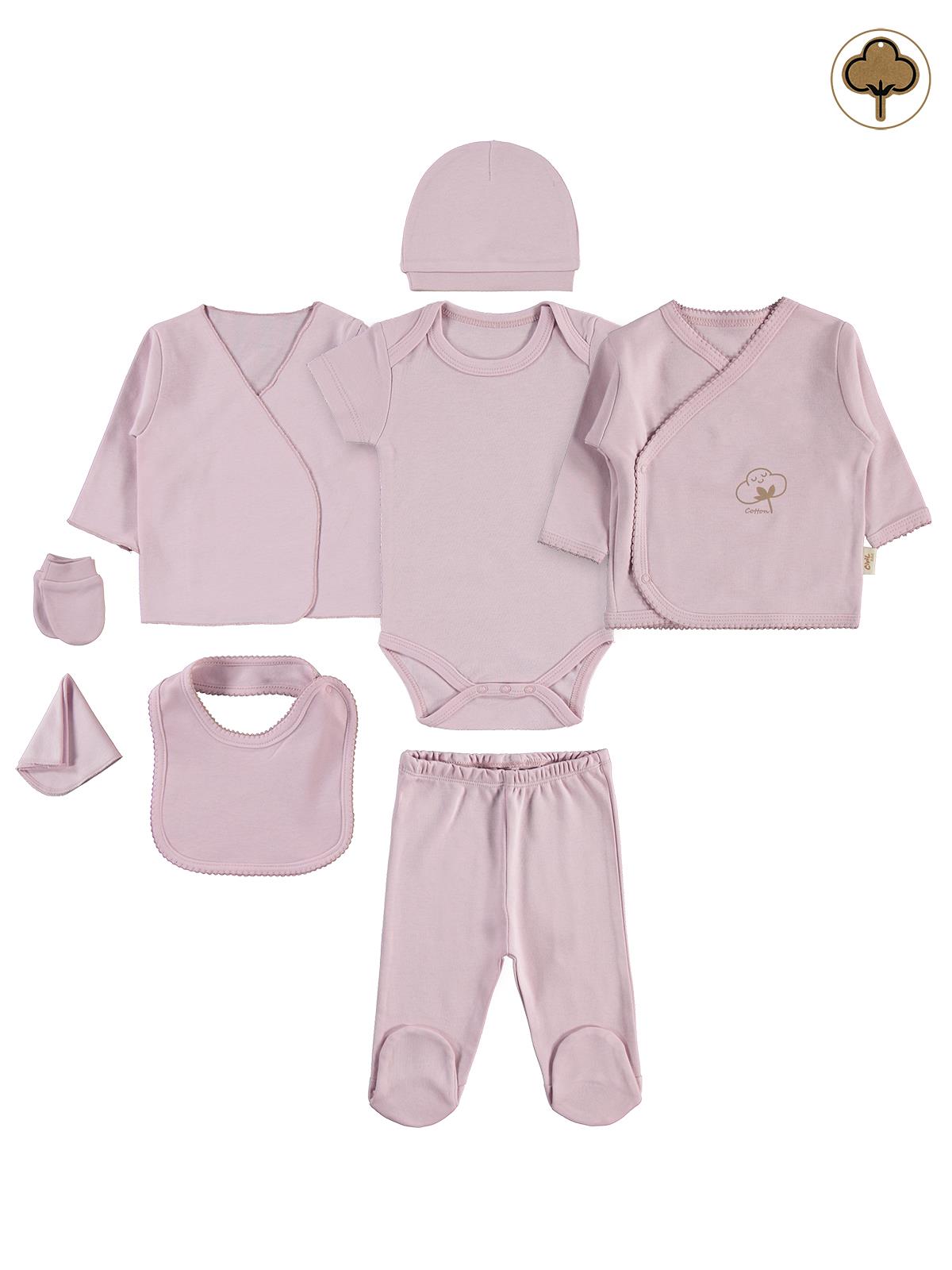 Civil Baby Bebek Organik 8'li Zıbın Takımı  - Pembe