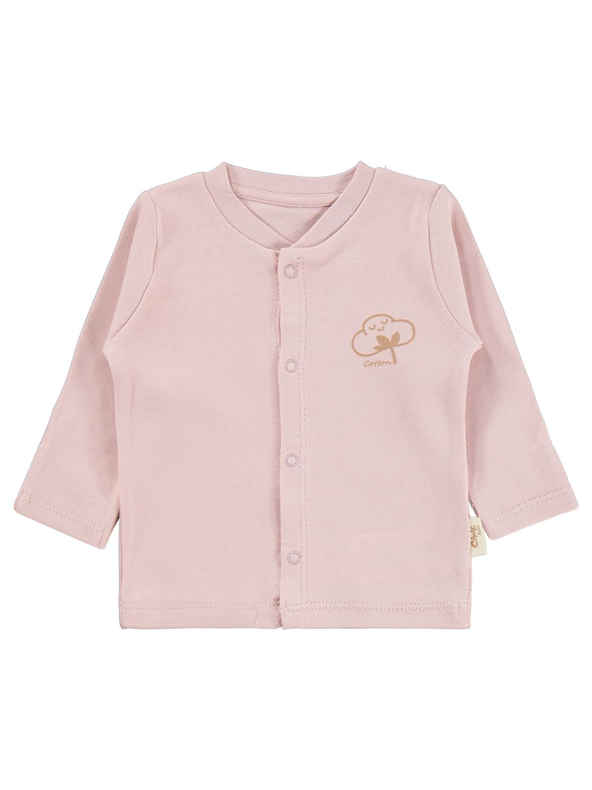 Civil Baby Organik Pamuklu 0-6 Ay Bebe Pijama Takımı - Pembe