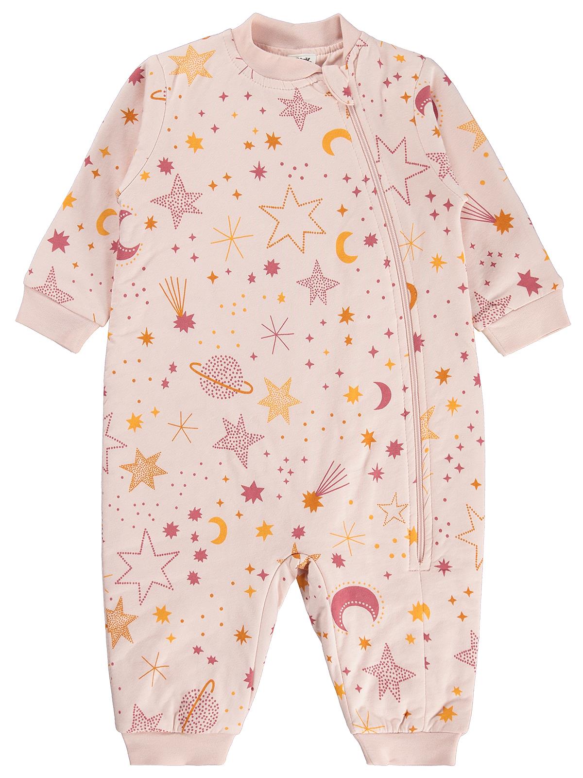 Civil Baby Ay Yıldız Empirme | 1.2 TOG Uyku Tulumu | Süprem | Uzun Kollu Bisiklet Yaka - Pudra