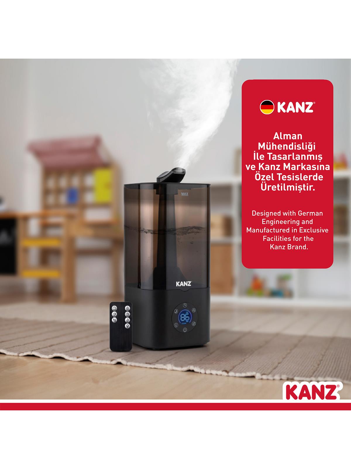 Kanz Uzaktan Kumandalı Dijital Soğuk Buhar Makinesi- Hava Nemlendirici