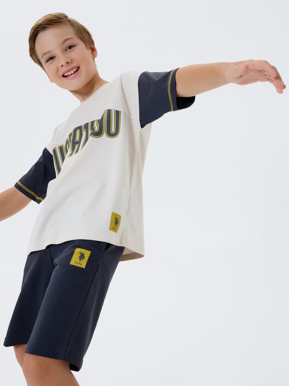 U.S. Polo Assn Kids 4-7 Yaş Takım - Bej