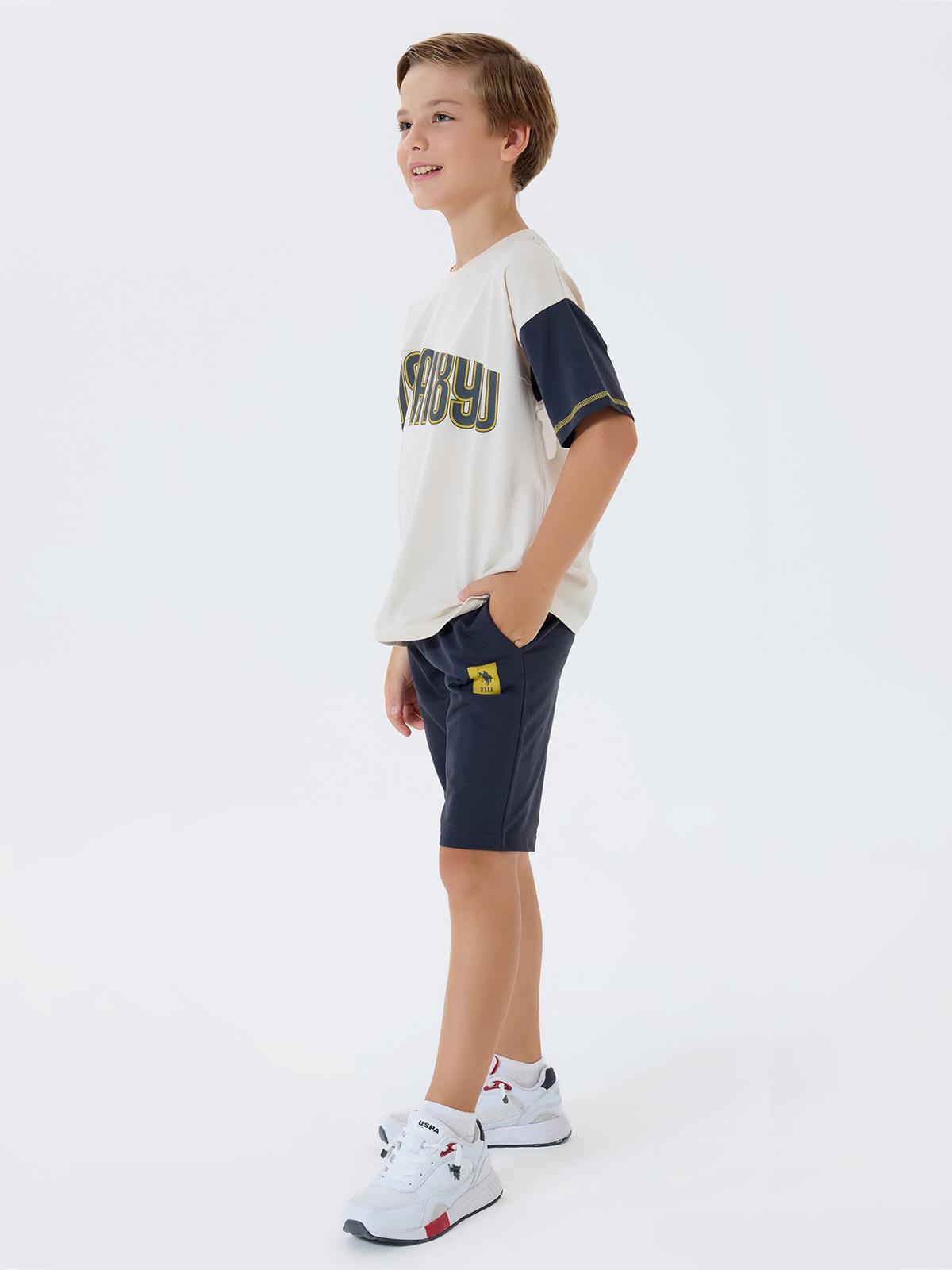 U.S. Polo Assn Kids 9-14 Yaş Takım - Bej