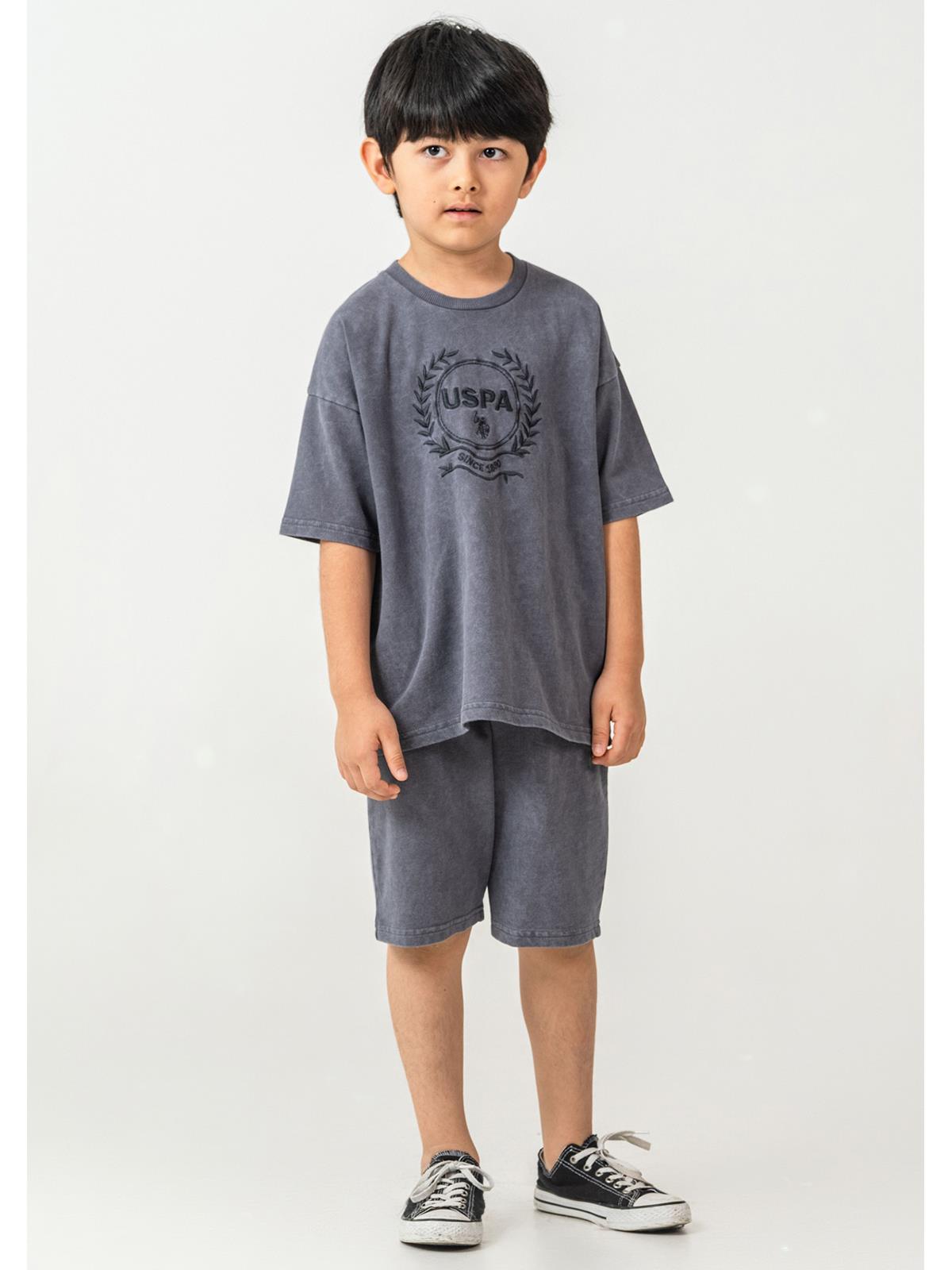 U.S. Polo Assn Kids 4-7 Yaş Takım - Gri