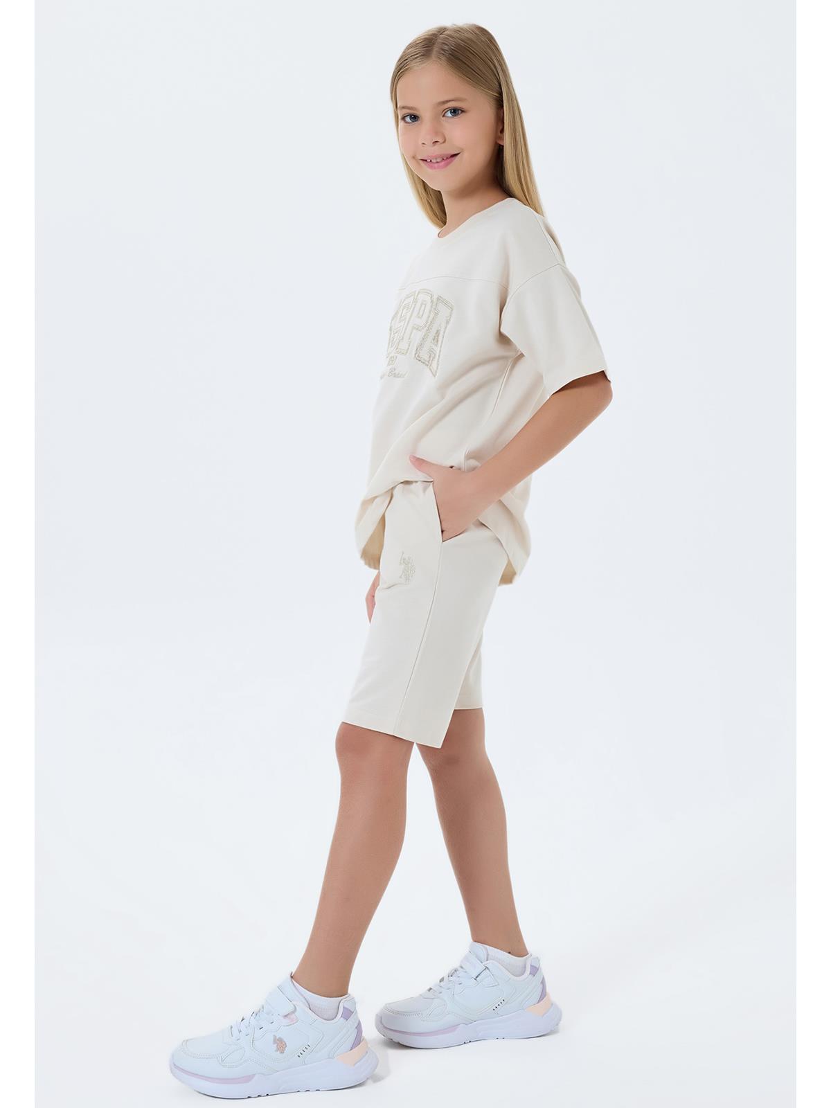 U.S. Polo Assn Kids 9-14 Yaş Takım - Bej