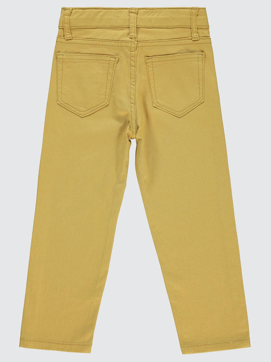 Civil Boys Boys Erkek Çocuk Yelkenli Nakışlı Pantolon | Keten Nakışlı | Okul Kreş ve Günlük Kullanım - Hardal