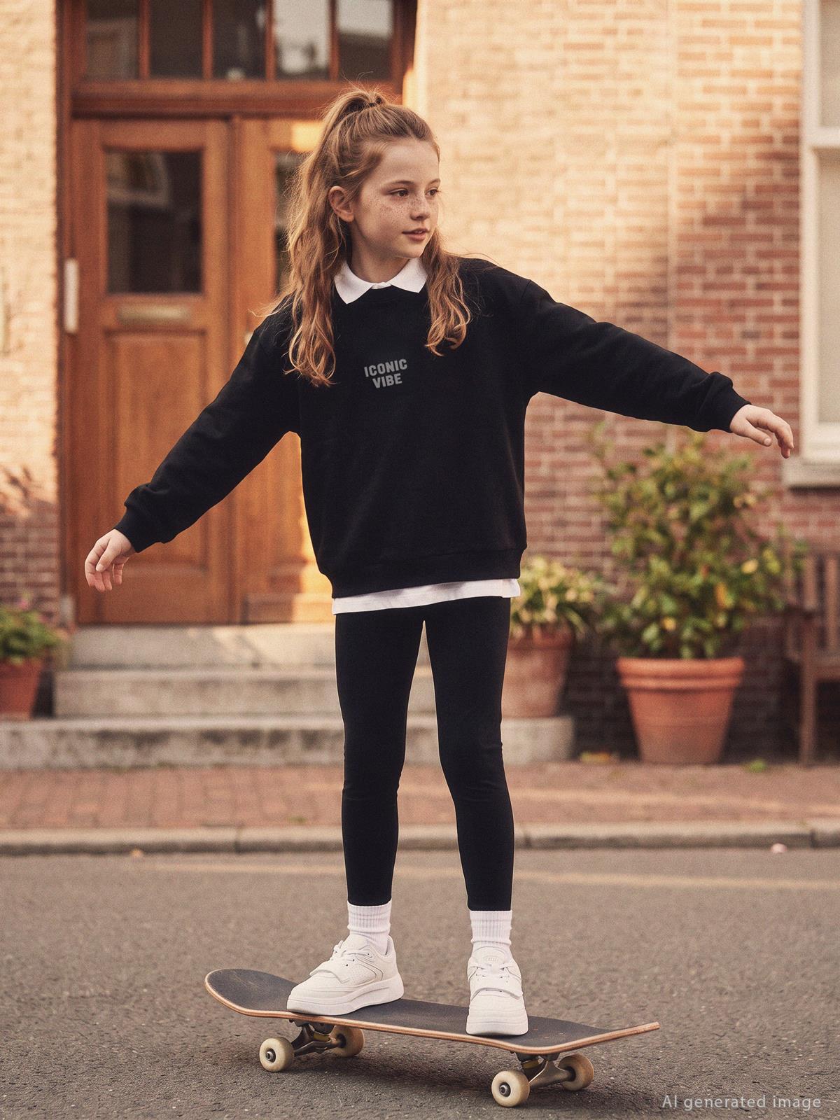 Civil Girls Basic 6-9 Yaş Tayt - Siyah