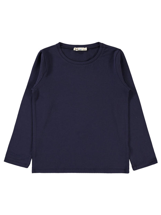 Civil Erkek Çocuk Basic Sweatshirt | Likralı Süprem Uzun Kol | Okul Kreş ve Günlük Kullanım - Lacivert