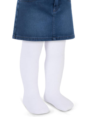 Civil Baby Basic Düz Havlu Bebek Kız Külotlu Çorap - Beyaz