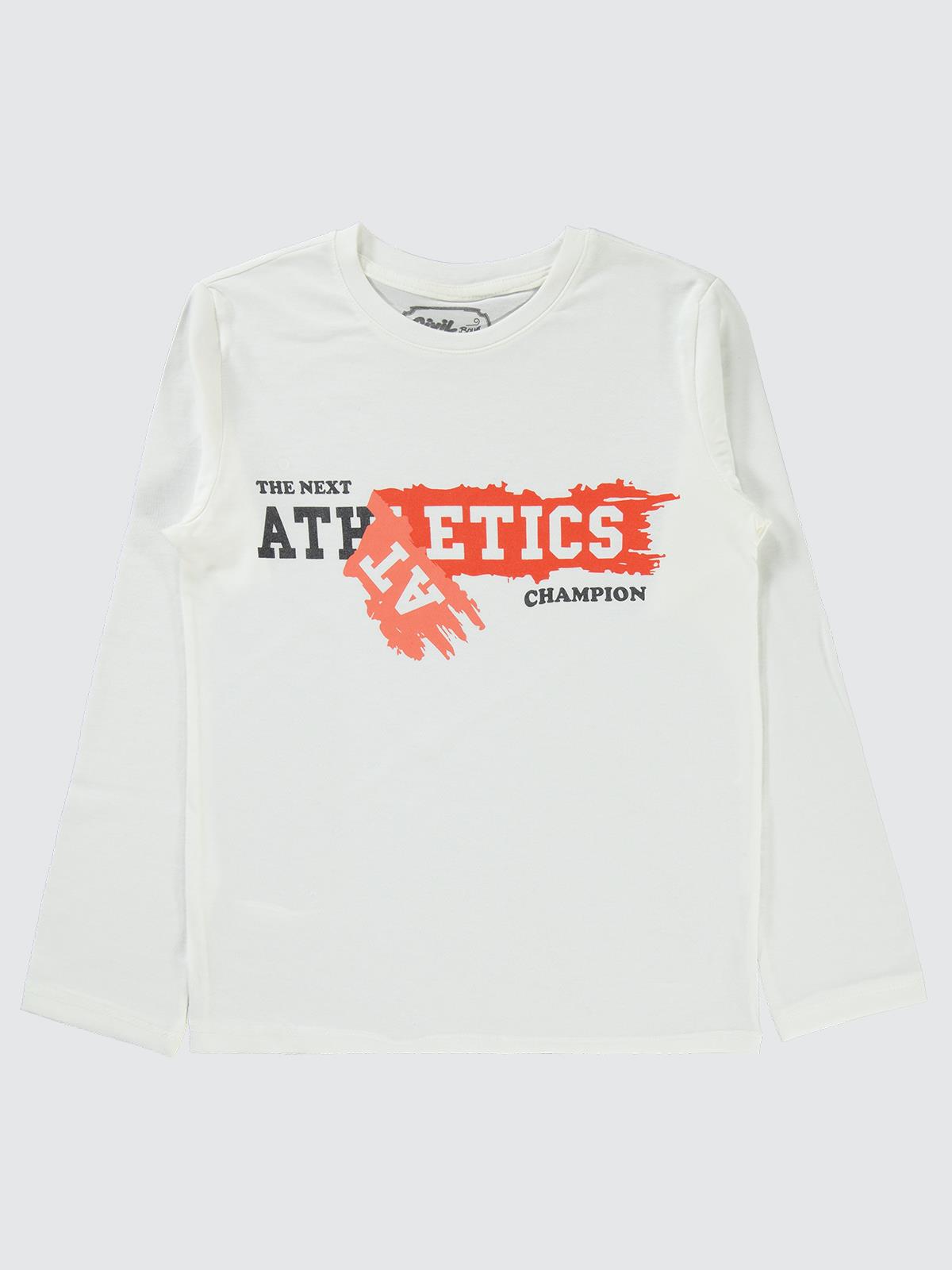 Civil Boys Champıon Baskılı 10-13 Yaş Sweatshirt - Ekru