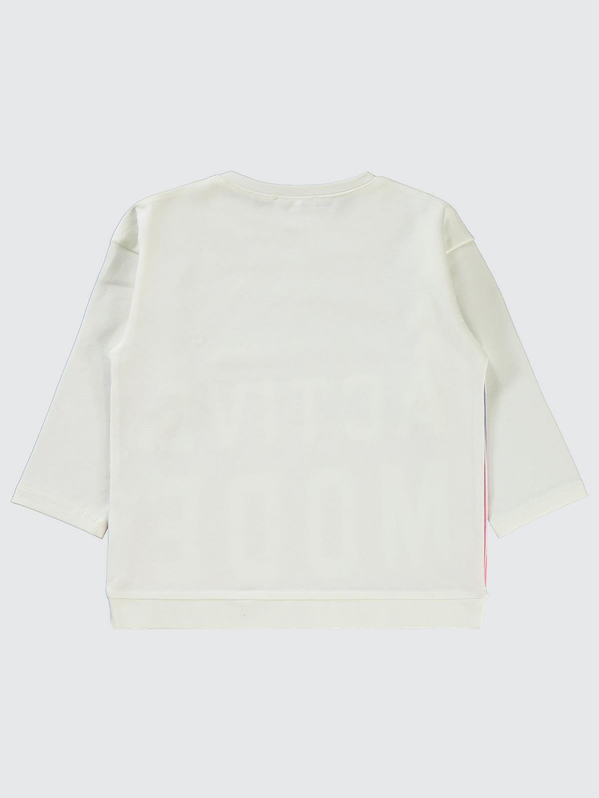 Civil Girls Active Mode Baskılı 2-5 Yaş Sweatshirt - Kırık Beyaz
