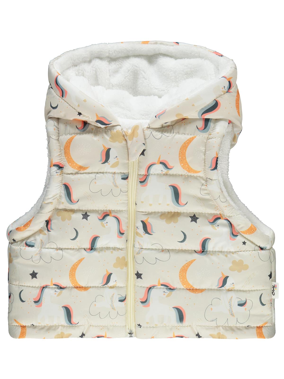 Civil Baby Unicorn Empirmeli 6-18 Ay Yelek - Ekru